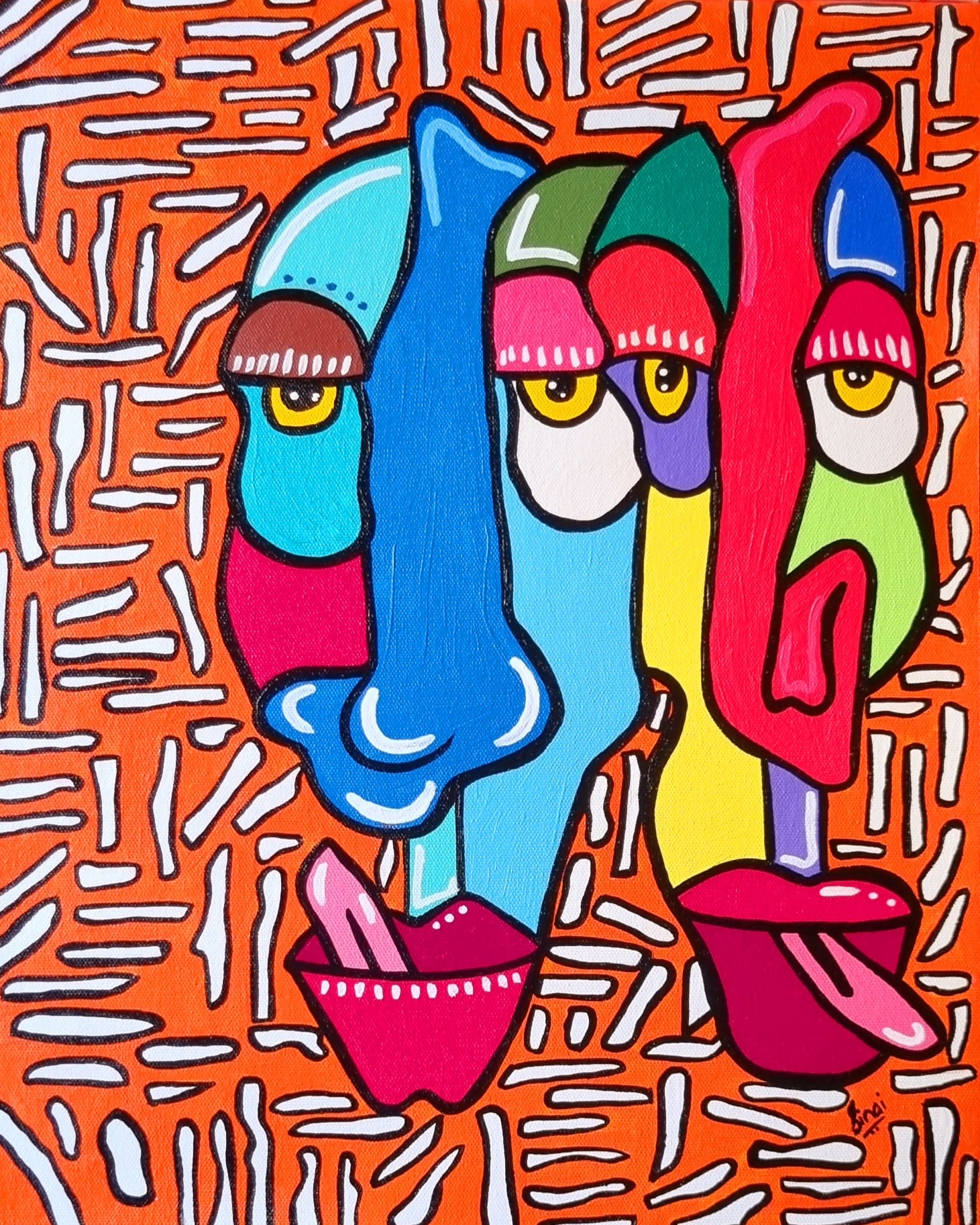 Shared Expressions – Original Abstract Acrylic on Canvas Painting