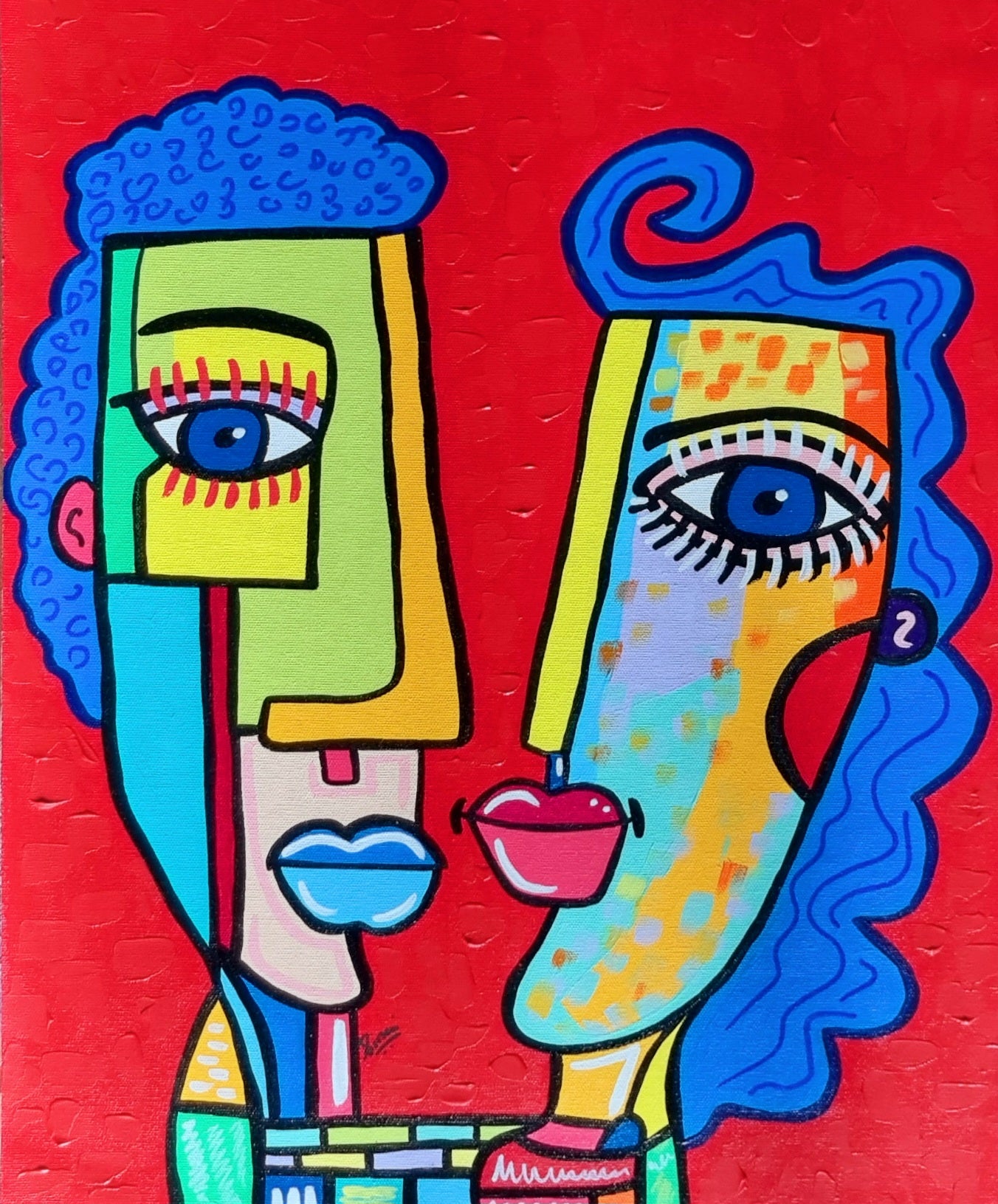Silent Conversations – Original Acrylic on Canvas Painting