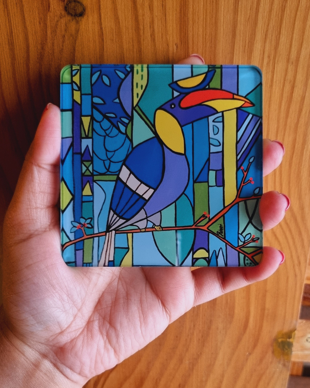 Square Coasters Featuring Original Paintings