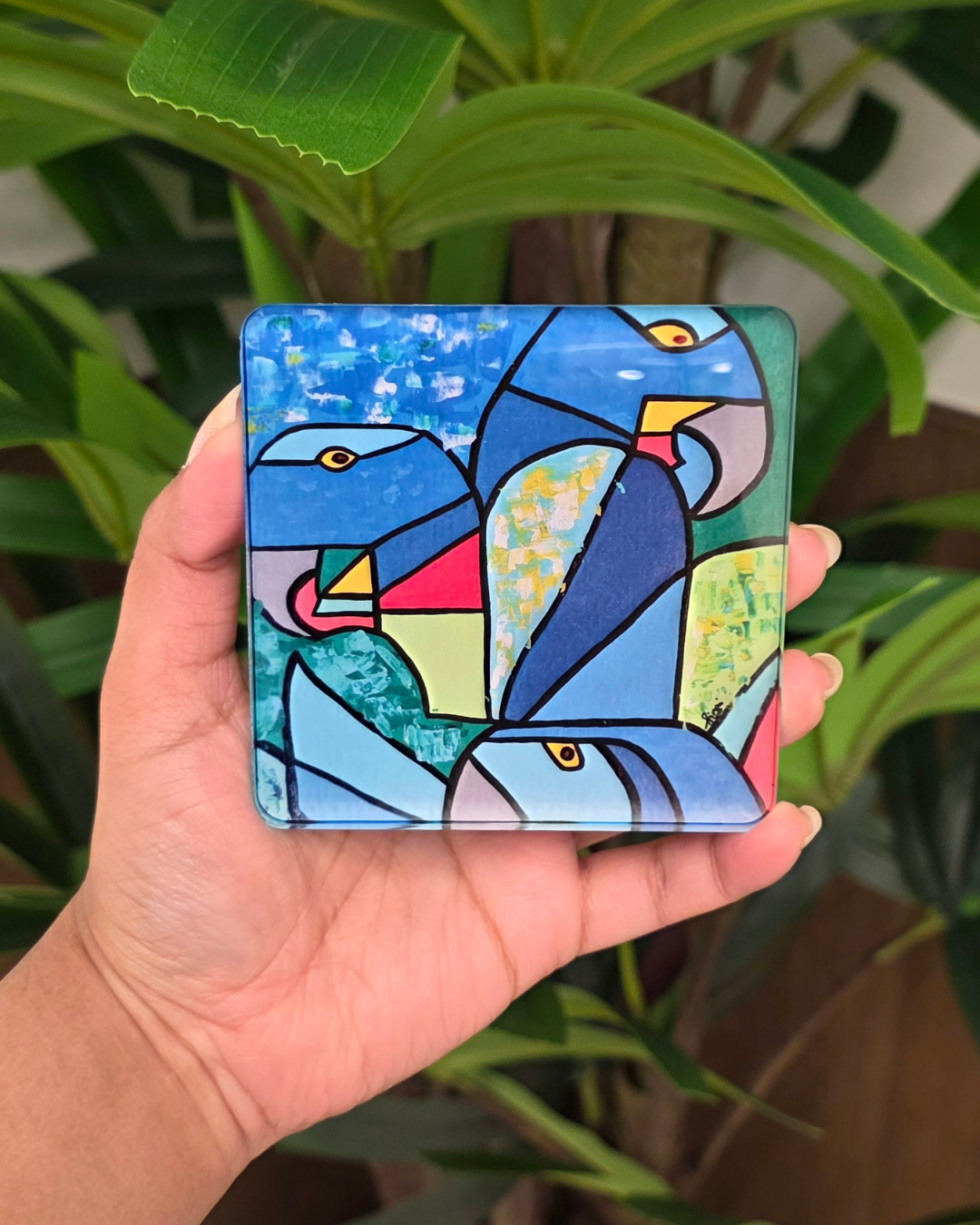 Square Coasters Featuring Original Paintings