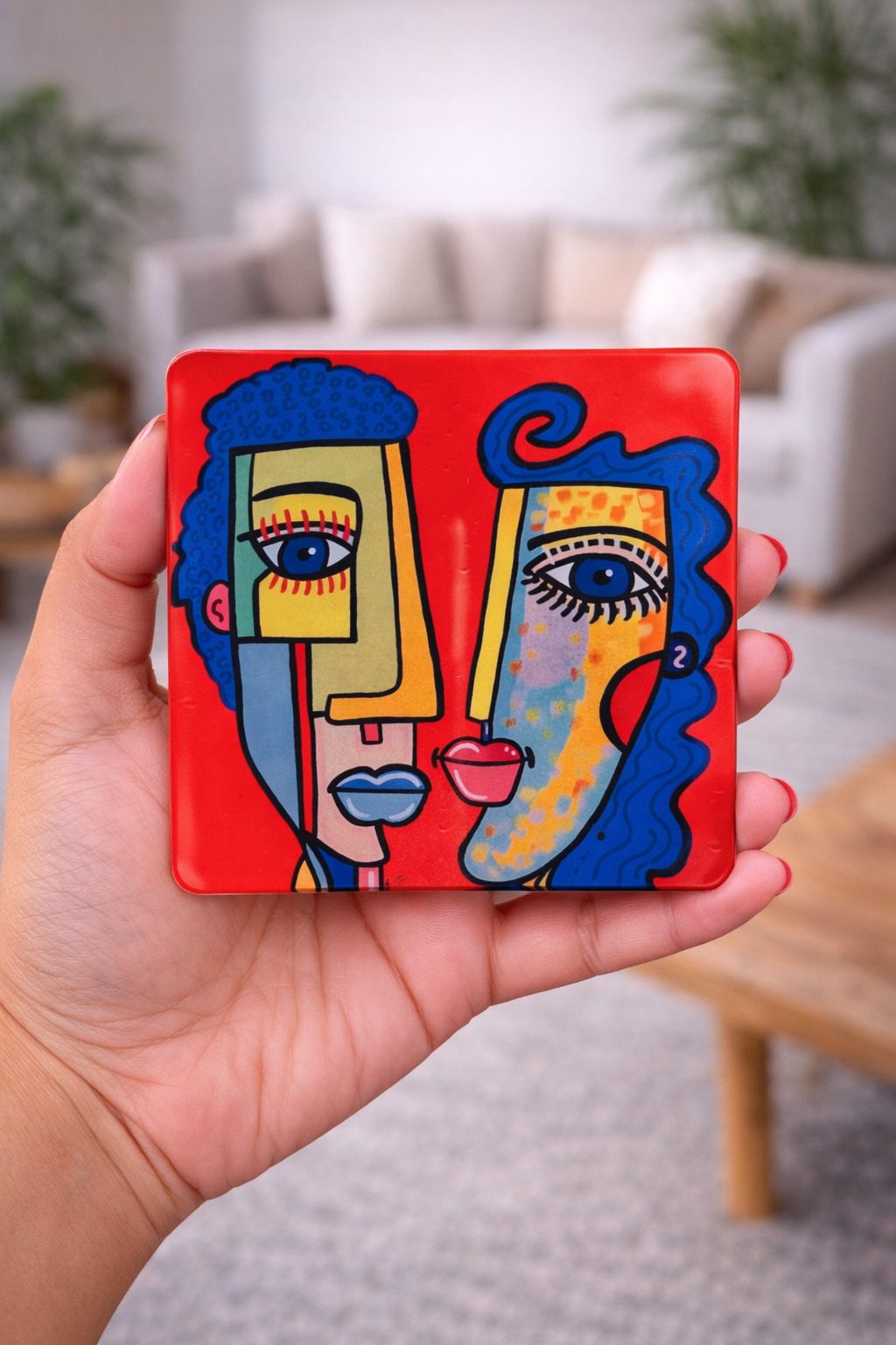 Square Coasters Featuring Original Paintings