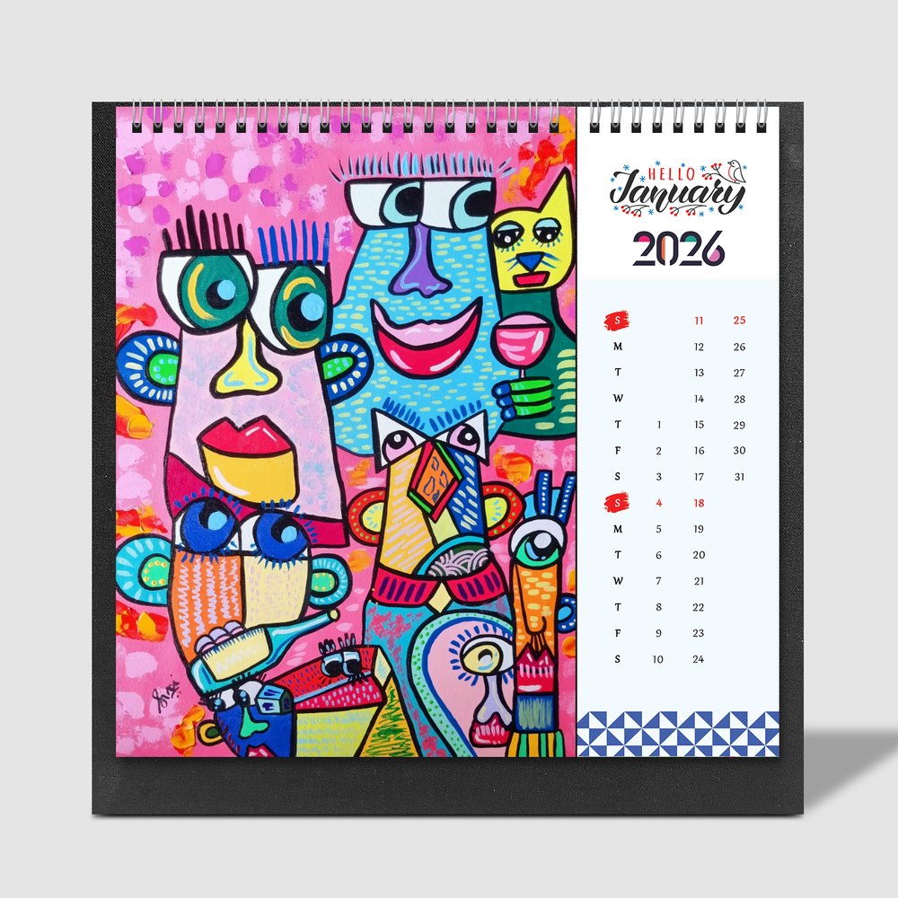 2026 Calendars Featuring Original Abstract Paintings