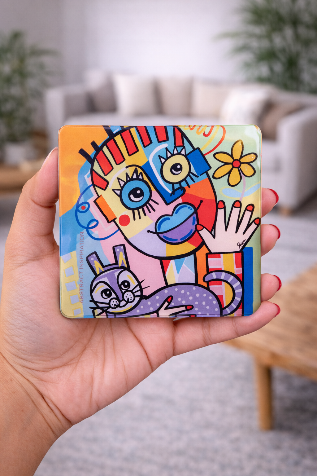 Square Coasters Featuring Original Paintings