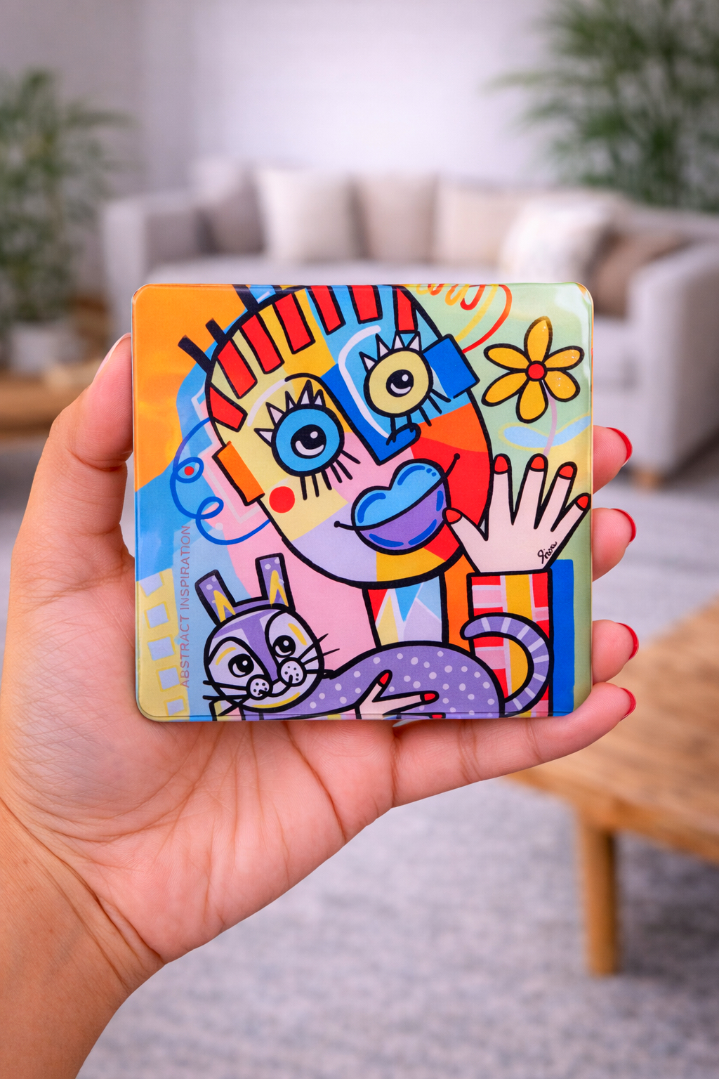Square Coasters Featuring Original Paintings